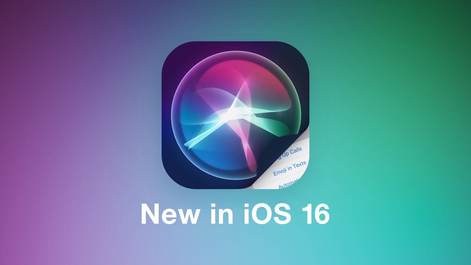 Co nowego w Siri iOS 16