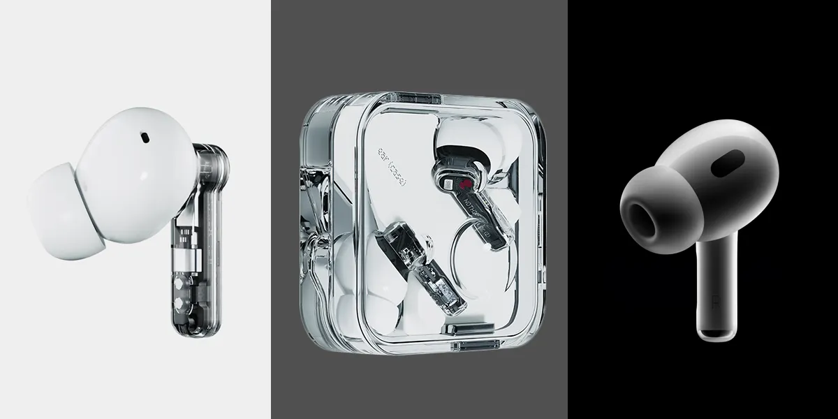 Porównaj i oceń słuchawki Nothing Ear (2) z Nothing Ear (1) i AirPods Pro 2: które są lepsze?