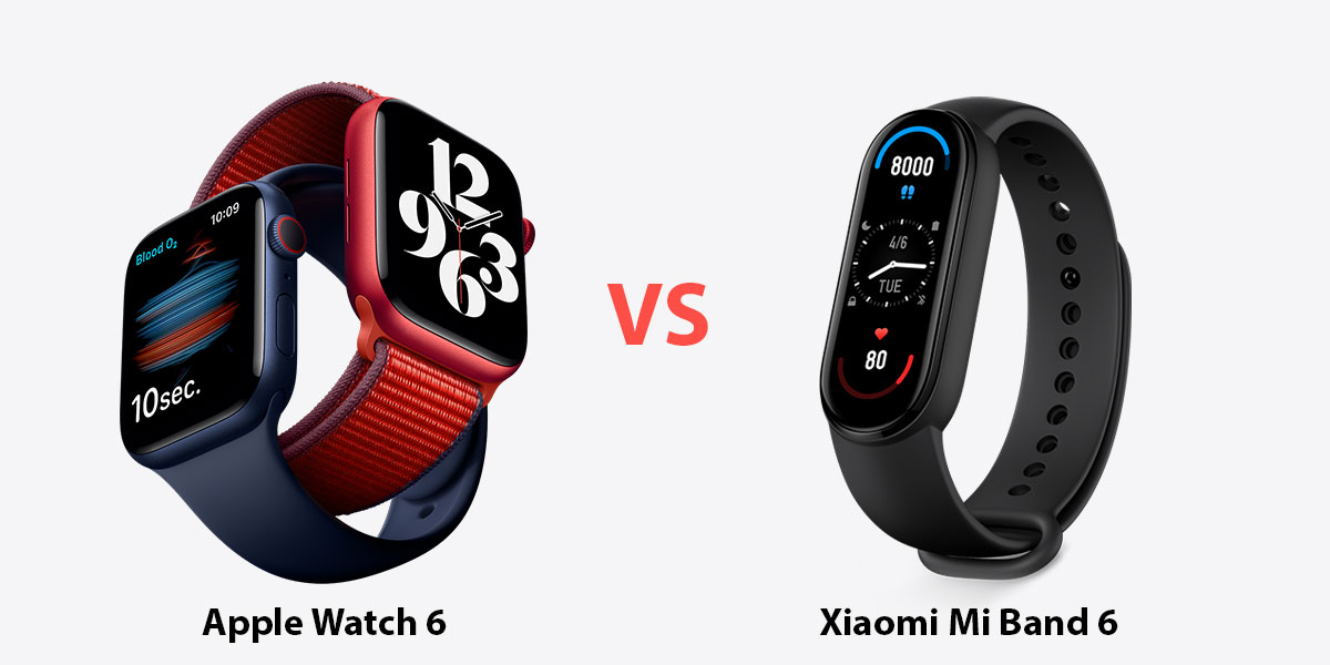 Smart - Oglądaj Apple Watch 6 i Fitness - Bransoletka MI Band 6 - Porównanie charakterystyki