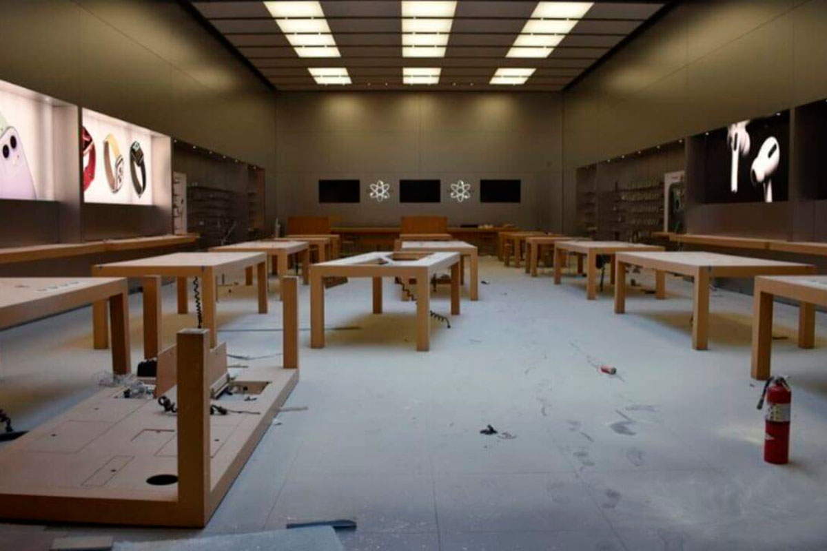 Apple Zamknięte większość sklepów w USA