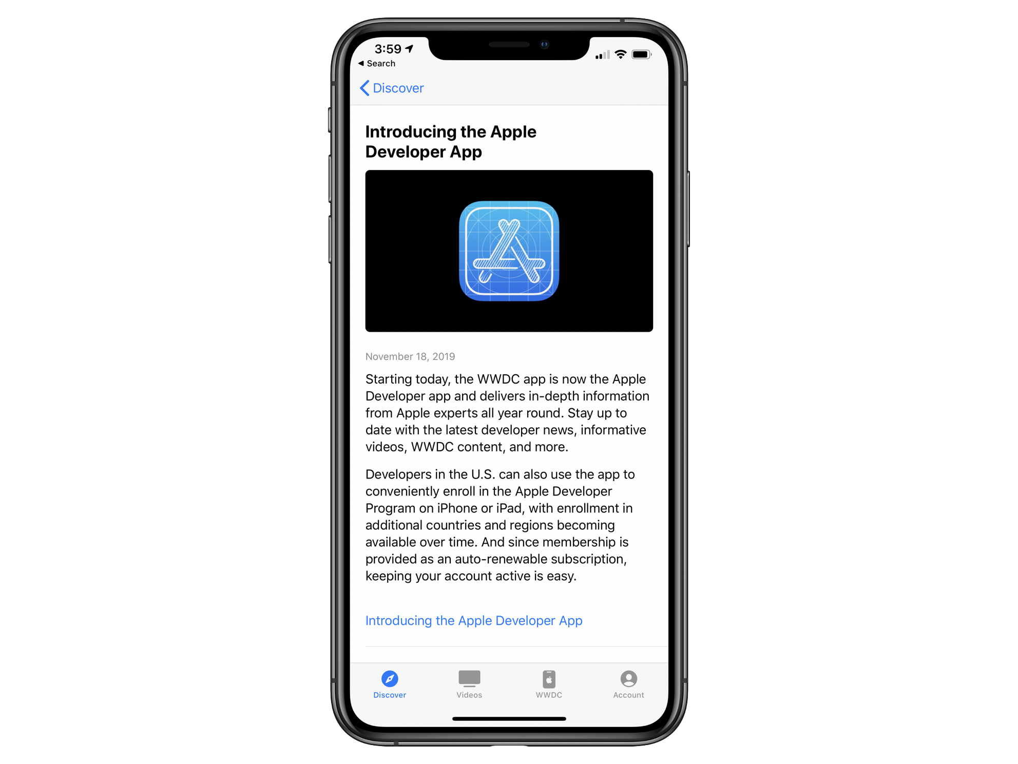 Załącznik WWDC Zmieniono nazwę na Apple Developer