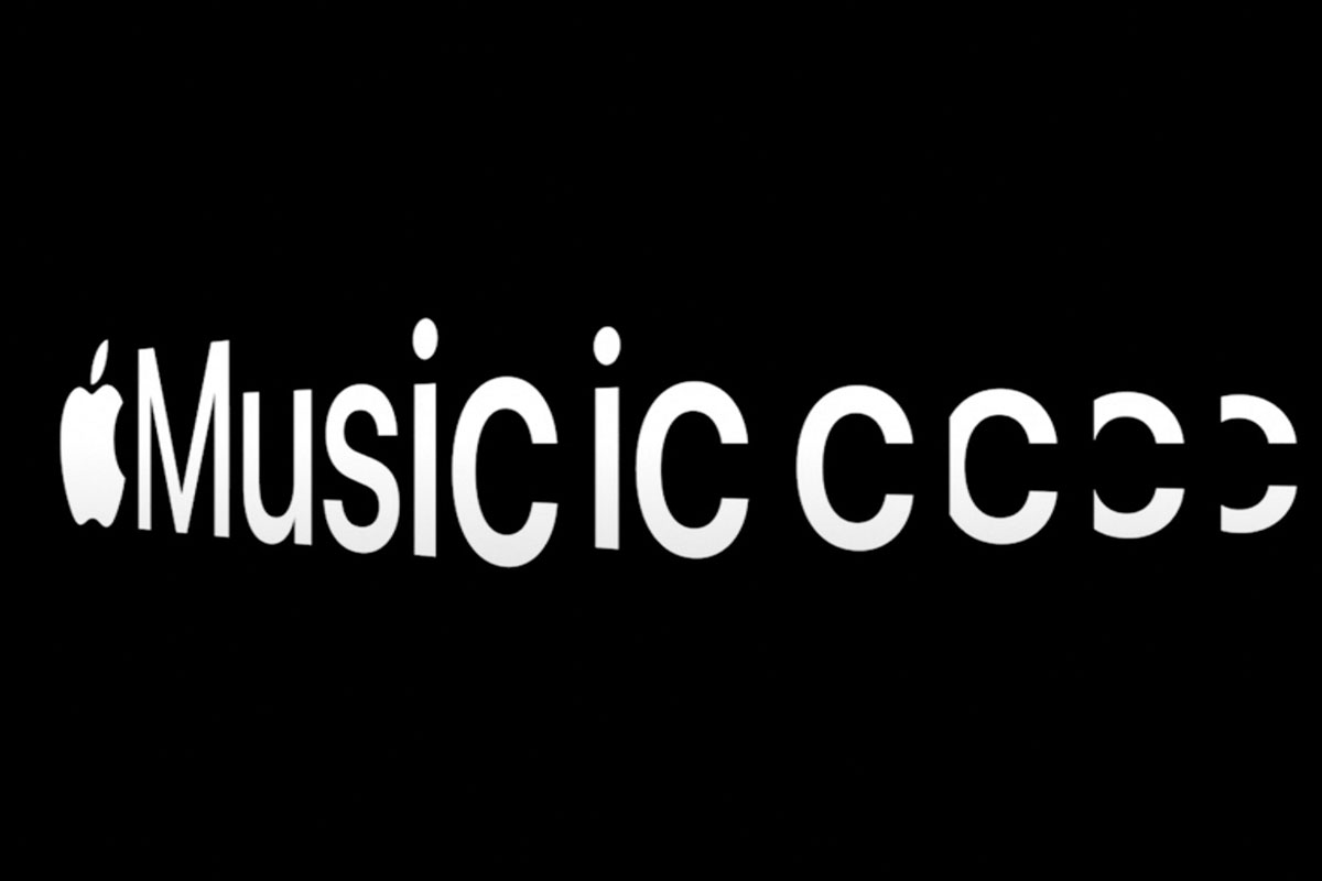 Apple Music Banner Wskazuje wygląd Hi-Fi Dźwięk