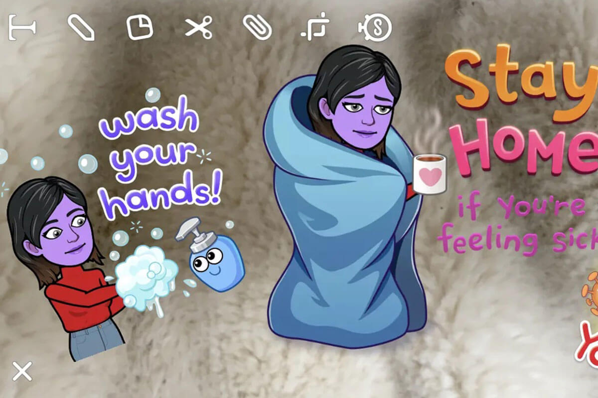 Bitmoji Wydarzenia przydatne   Wskazówki naklejek   O Coronavirus