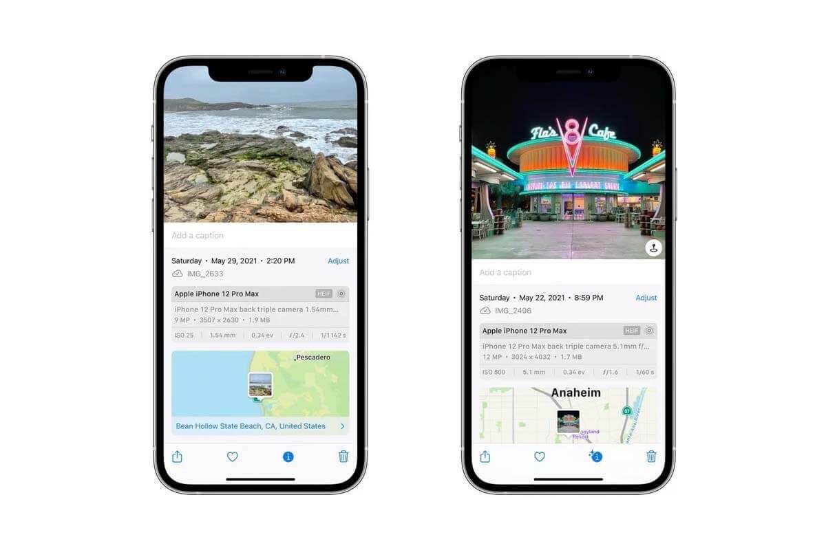 Na zdjęciu na ios 15 możesz zobaczyć Exif