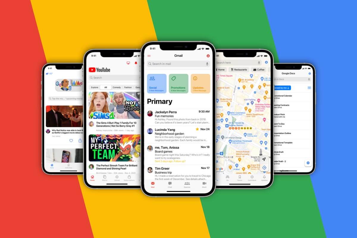 Koncepcja nowych aplikacji Google dla iOS