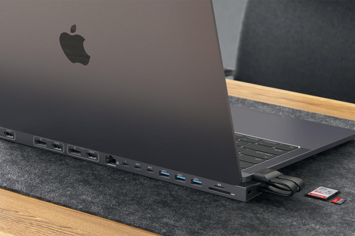 Hyper Pokazano USB-C koncentrator dla MacBook Pro z 155 portami