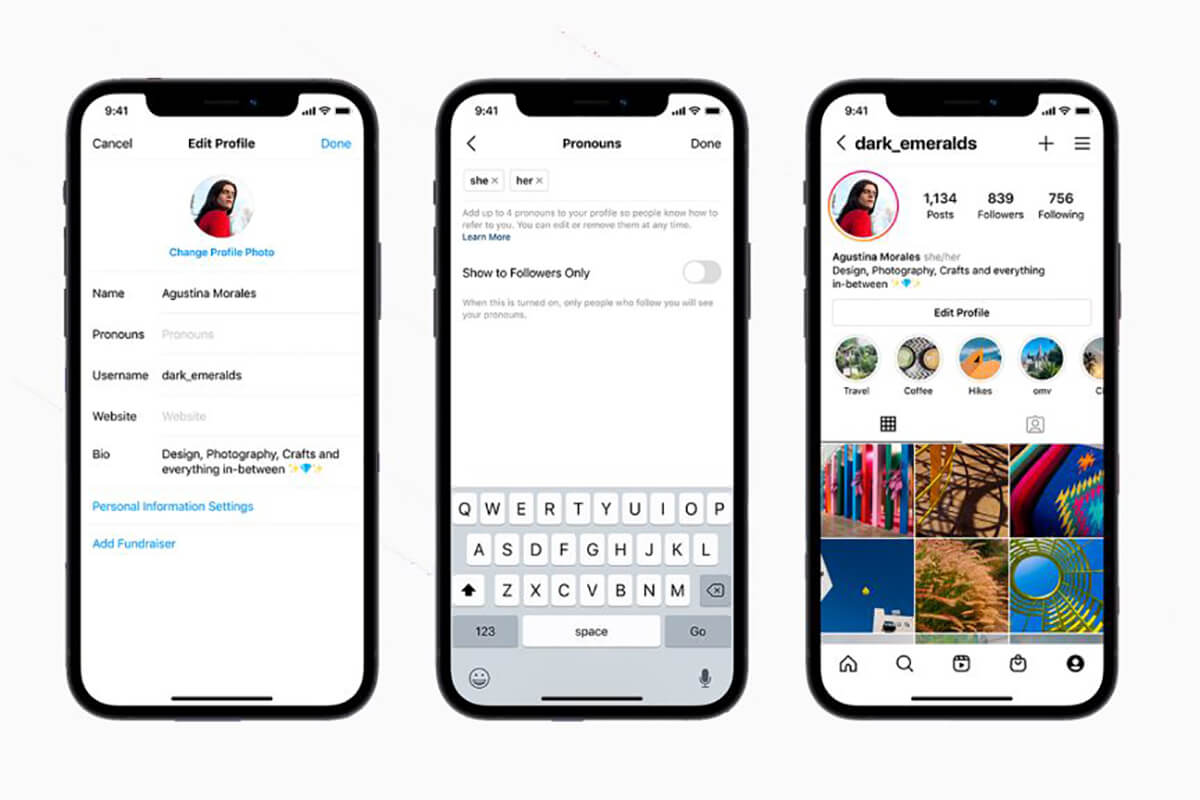 Instagram dodano możliwość dodawania zaimku w profilu