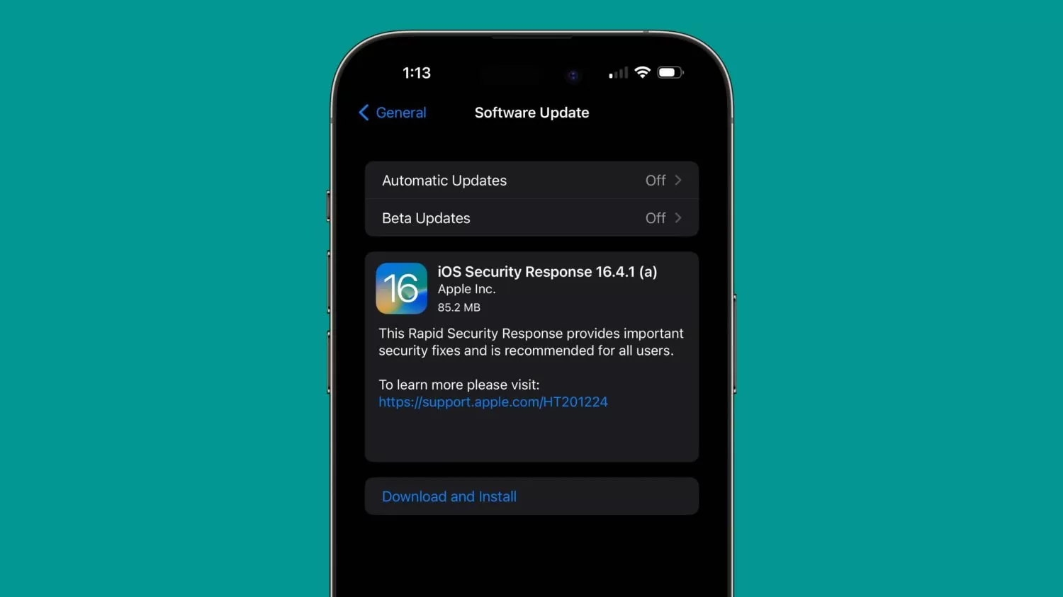 Firma Apple udostępnia aktualizację Rapid Security Response dla systemów iOS 16.4.1 i macOS 13.3.1