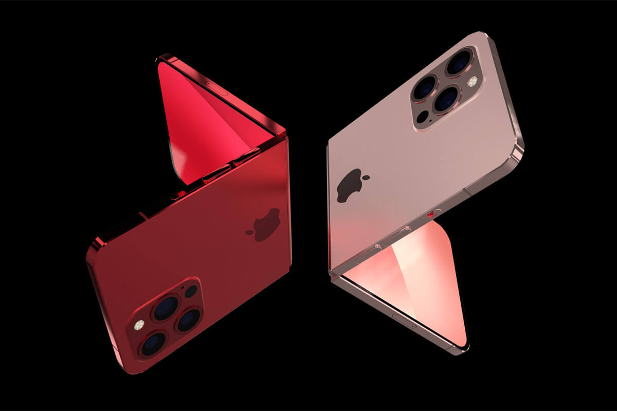 Koncepcja : iPhone Flip z ekranem składanym i ładującym powietrzem