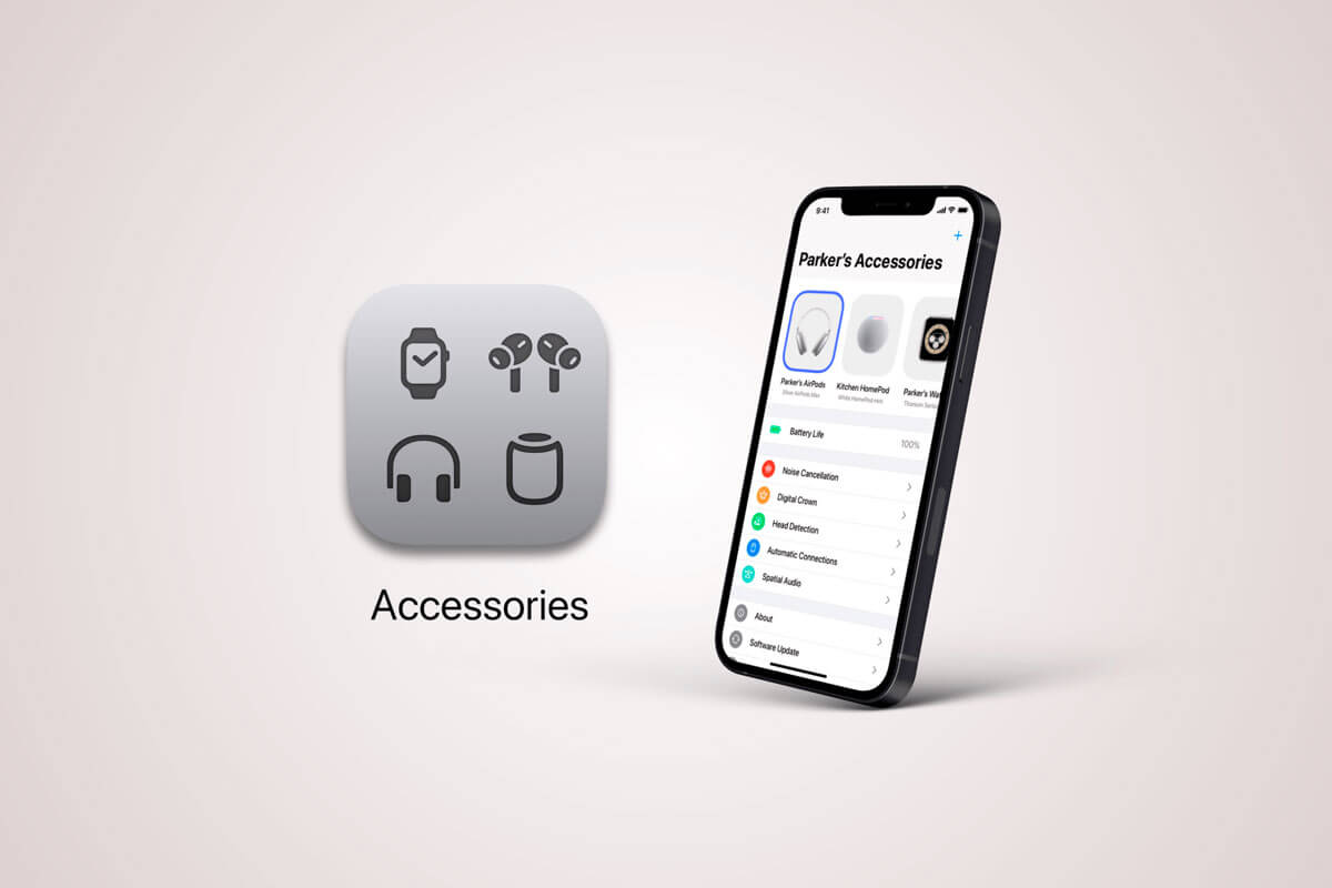 Koncepcja aplikacji Akcesoria dla iOS 15