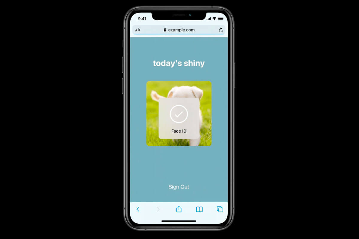 W Safari możesz zarejestrować za pomocą Faced i TouchID