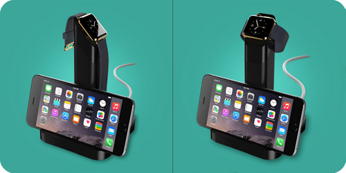 Stojak Griffin WatchStand Black dla Apple Watch i iPhone