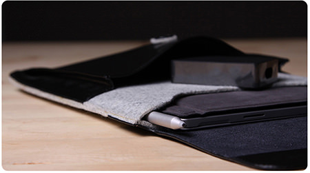 Skórzane etui d-park Postman Coffee dla Apple Macbook 12