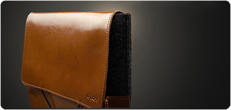 Skórzane etui d-park Postman Coffee dla Apple Macbook 12