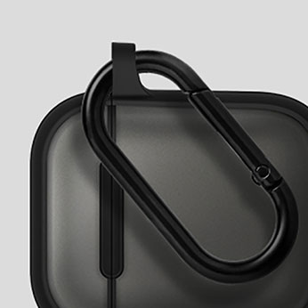 Etui z karabińczykiem CYRILL Color Brick Khaki dla Apple AirPods 1 | 2