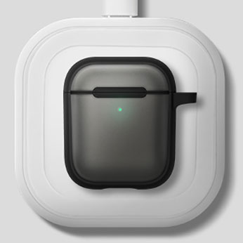 Etui z karabińczykiem CYRILL Color Brick Khaki dla Apple AirPods 1 | 2