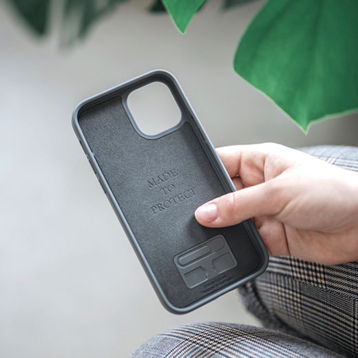 Kamień Naturalny Woodcessories Bumper Case Stone Camo Gray dla iPhone 12 mini